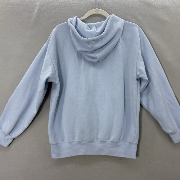 STITCH Disney Ohana Lilo & Stitch Light BLUE Hoodie Zip‎ Jacket SZ Medium Casual - Picture 6 of 13